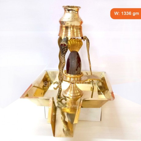 Lord Shiva Puja Abhishekam Set (Brass)