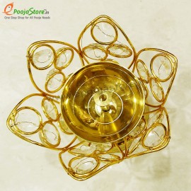 Brass Diyas with Crystal Design 