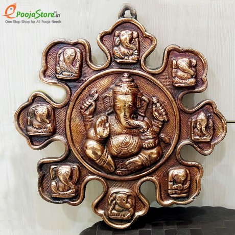 AshtaGanapathi Wall Hanging For Home Decoration (Big)