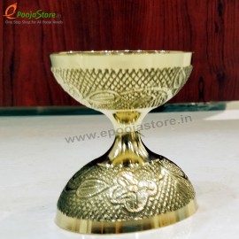Pure Brass Diya, Oil Lamp Kuber Diya, Deepam, Deepak Small Size (Pack of 1)