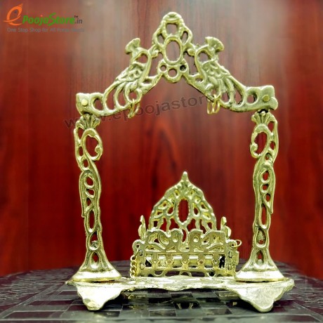 Pure Brass Swing Jhula For God Idols, Home and Mandir Decoration (Small)
