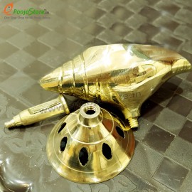 Shanku Designed Brass Diya (Pack Of 1Pc)