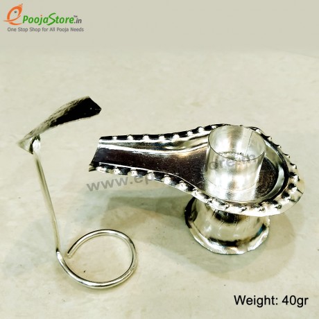  Silver Coated  Shivalingam Stand 