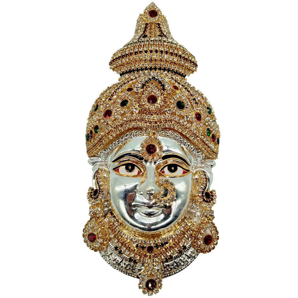Decorative Ammavari Face (Silver Colour) - ePoojaStore.in