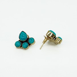 Blue Turquoise Stud