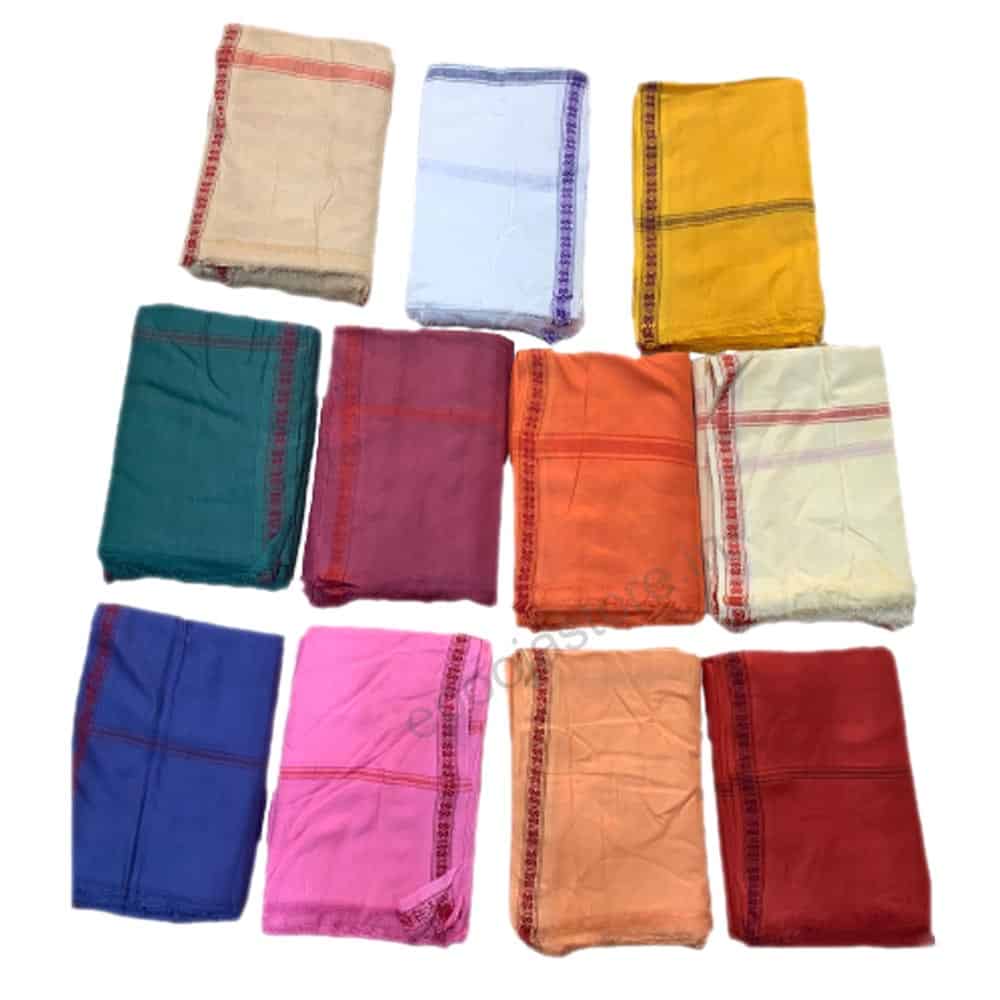 Nara Pattu Dhothi With Rudraksha Border Nara Pattu Dhothi With Rudraksha Border
