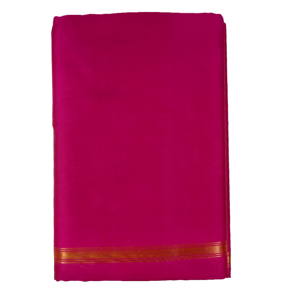 Art Silk Dhothi (Pink Colour)
