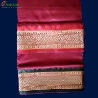 Art Silk Dhothi With Big Border (Pink Colour) (9*5)