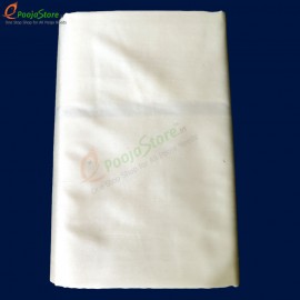 Art Silk Dhothi With Big Border (White Colour) (9*5)
