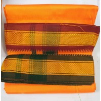 Dhothi for Utsava Vigraham (Orange Colour) (1.8 Meters) (Pack Of 1)