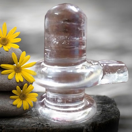 Shiva Linga Glass Idol