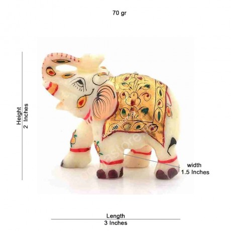 Marble Handicraft Elephant One Piece (Home Decorative)
