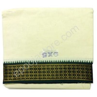 Cotton Dhoti With Green Border
