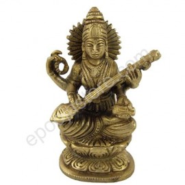 Saraswathi Devi Brass Idol