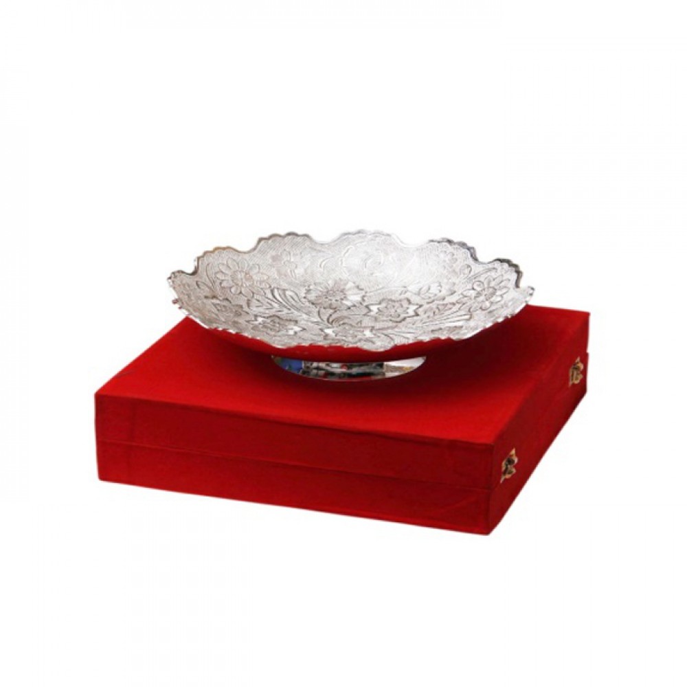 Silver Plated Brass Bowl 10'' Diameter Silver Plated Brass Bowl 10'' Diameter
