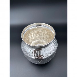 Pure Copper, Silver ASHTALAKSHMI Kalash,Pooja LOTA Silver Coating Copper Pooja LOTA Size-10