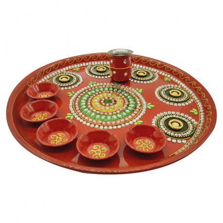 Designed Puja Thali Set 