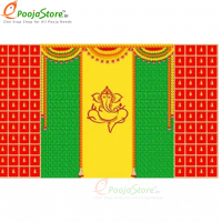 Ganesha Backdrop For all Festivals/ Decorative Backdrop/ Wall Curtain 