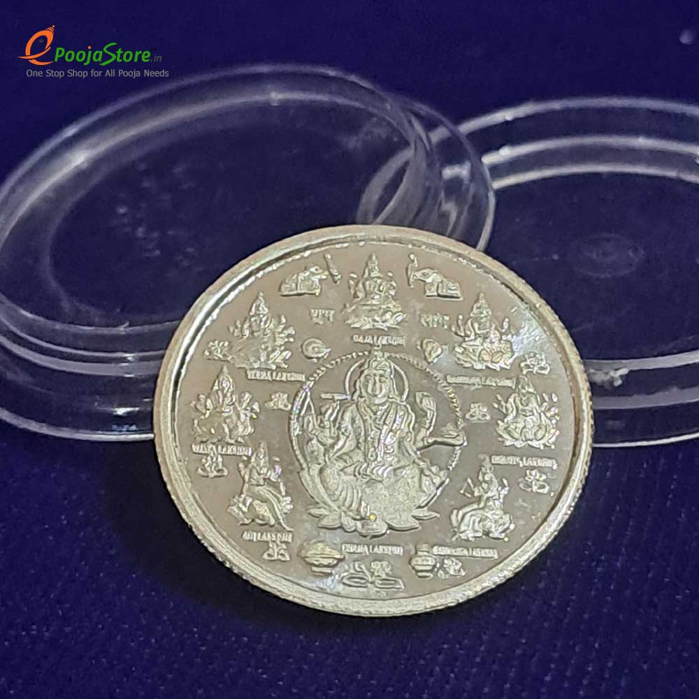 Pure Silver Ashtalakshmi Coin 