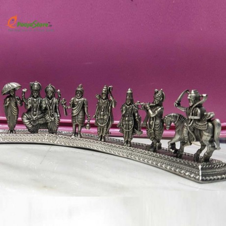 Pure Silver Dashavataram Set