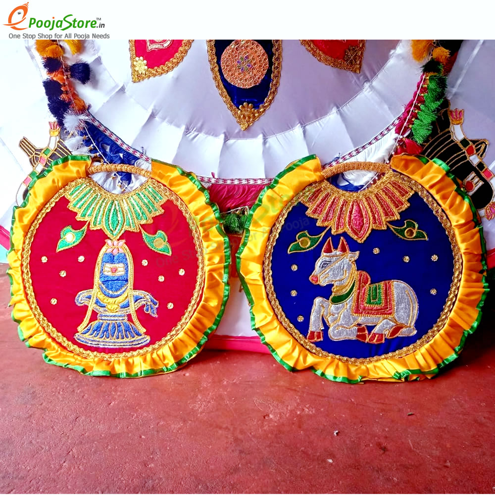 Lord Shiva Alavattam / Thenkalai Alavattam Visiri, Alavattam & Venchamaram (1Pair)