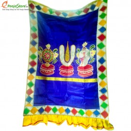 Satin Perumal Temple Curtain, Temple Velvet Curtain (6*4 FEET) Satin Perumal Temple Curtain, Temple Velvet Curtain (6*4 FEET)