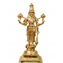 Sri Devi Budevi Sametha Venkateshwara Swamy Brass Idol 